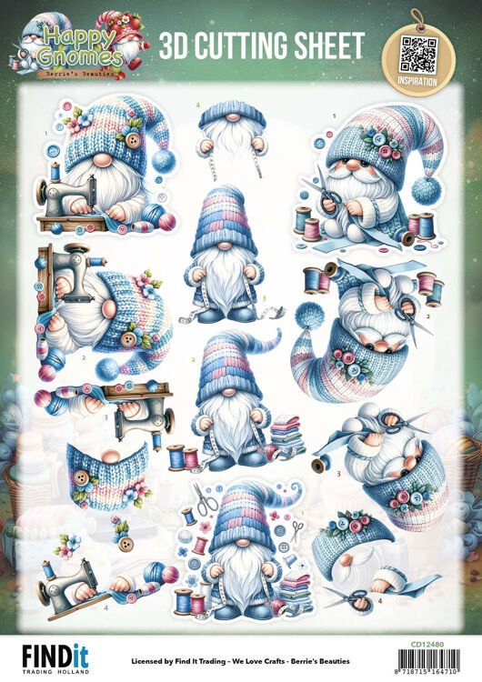 3D Cutting Sheet – Berries Beauties – Happy Gnomes – Sew Much Love