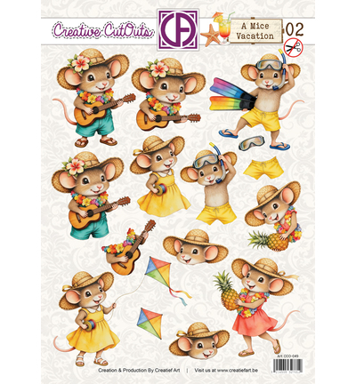 Creatief Art – 3D Doordrukvel – A Mice Vacation 02