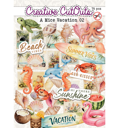 Creatief Art – Stansplaatjes – A Mice Vacation 02 – 79 stuks