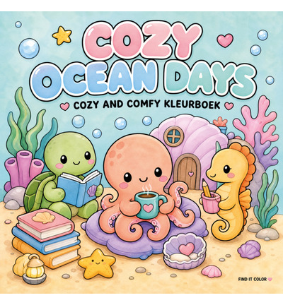 Findit Color Kleurboek – Cozy Ocean Days