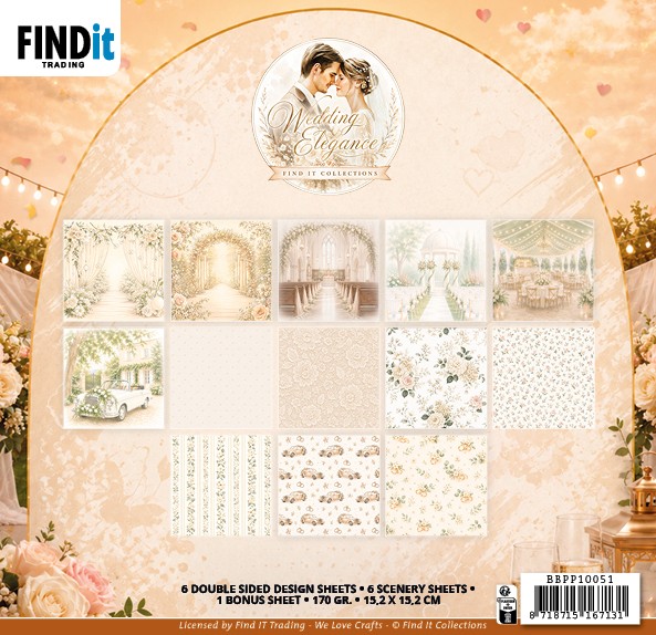 Find It Collection – Paperpack – Wedding Elegance – 15,2 x 15,2 cm