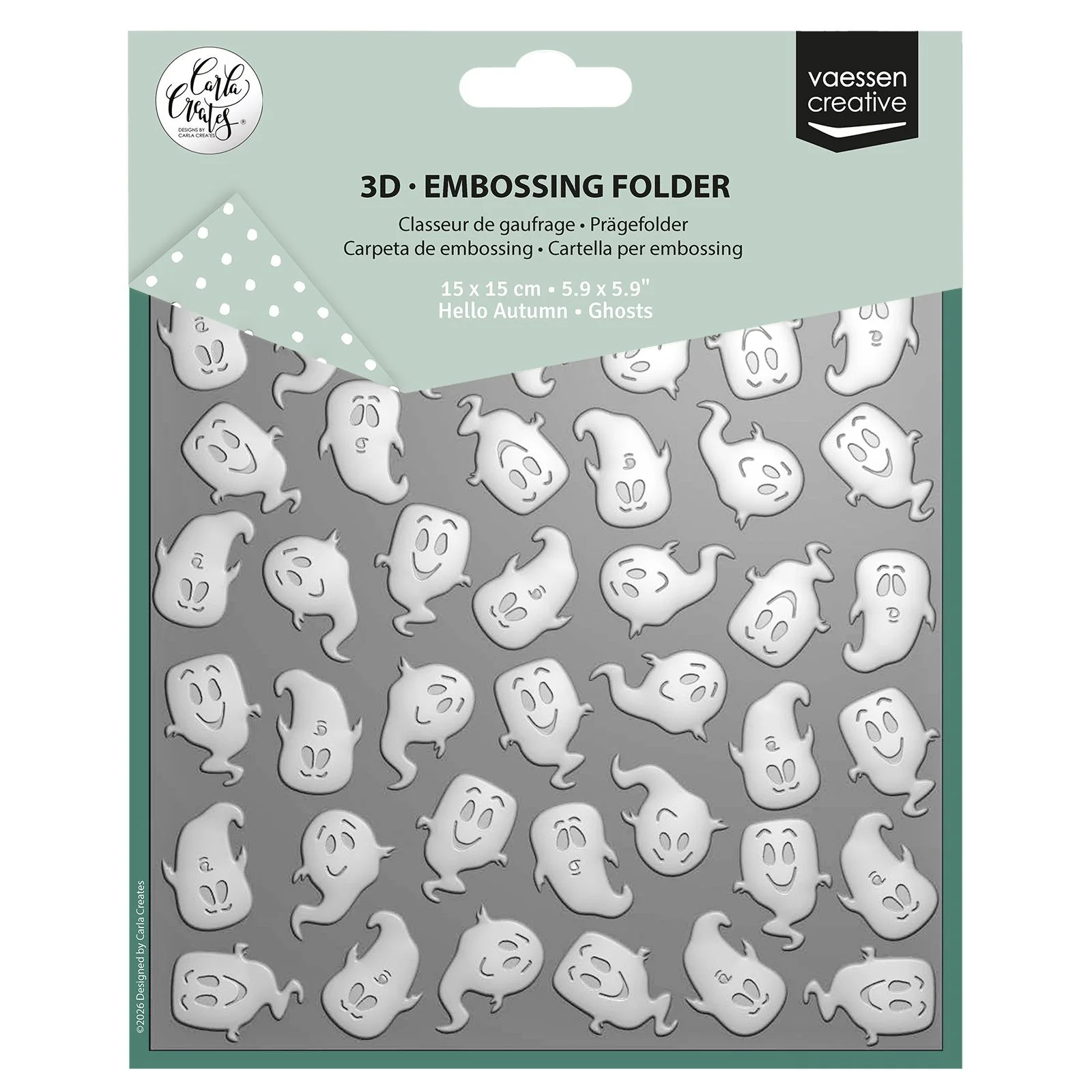Vaessen Creative • Embossing Folder by Carla Creates Ghosts 15x15cm