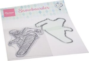 **-70%** Marianne D Clear Stamp & Die set Snowboarder HT1668