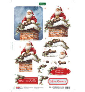 Katy Sue Designs 3D die-cut decoupage, Santa Stop Here