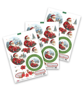 Katy Sue Designs 3D die-cut decoupage, Santa Comes to Town