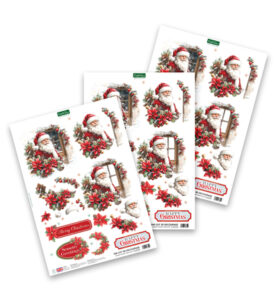 Katy Sue Designs 3D die-cut decoupage, Santa's Winter Welcome