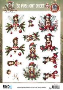 3D Pushout Sheet - Berries Beauties - Fairy Christmas - Christmas Fairy