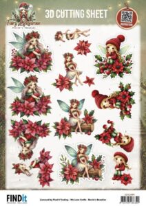 3D Cutting Sheet - Berries Beauties - Fairy Christmas - Poinsettia