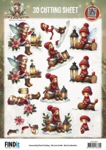 3D Cutting Sheet - Berries Beauties - Fairy Christmas - Lantern