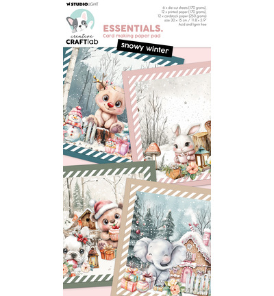 CraftLab Card making pad Snowy winter Essentials nr.42 – 30 Sheets