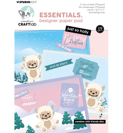 CraftLab Designer Paper Pad Just so holly Essentials nr.492 – 36 Sheets