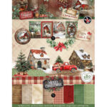 StudioLight Die-cut designer pp DIY paper Cottage Christmas nr.483 - 28 Sheets