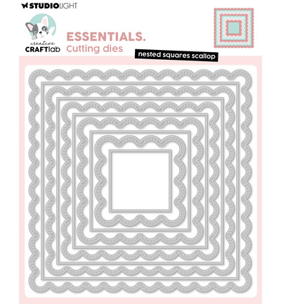 CraftLab  Stansmallen – Nested Squares Scallop Essentials nr. 1126