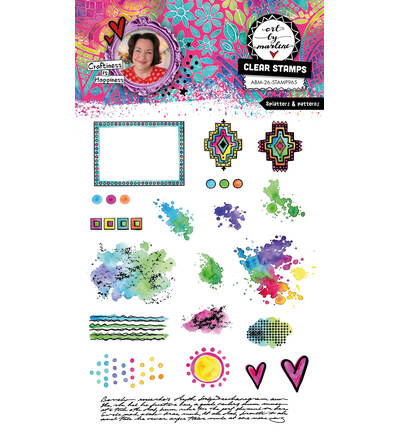ABM Clear Stamp – Splatters & Patterns Art by Marlene nr. 965