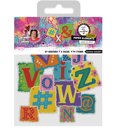ABM Papierelementen – Colored Alphabet Art by Marlene nr. 57