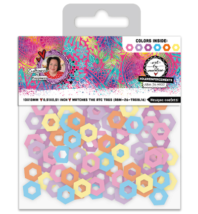 ABM Gatversterkers – Hexagon Confetti Art by Marlene nr. 02