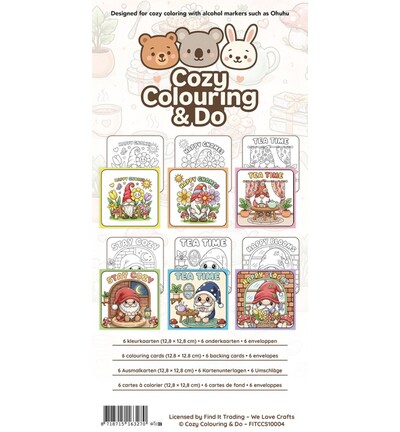 Cozy Colouring Kleurkaartenset – Vrolijke kabouters