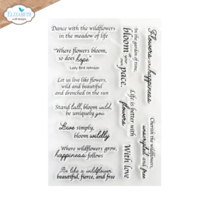 Elizabeth Crafts Clear Stamp Bloom Wildy Sentiments