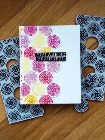 **-50%** Ranger SH Cling Rubber Background Stamp 6x6 Stippled Circles HUR78777 Simon Hurley - Afbeelding 2