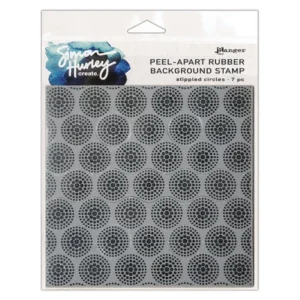 **-50%** Ranger SH Cling Rubber Background Stamp 6x6 Stippled Circles HUR78777 Simon Hurley