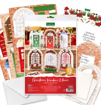 Katy Sue – Christmas Windows and Doors – Card Making set 12pcs