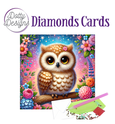 Dotty Designs Diamond Cards, Kleurrijke uil