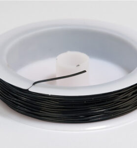 Hobby & Crafting Fun - Crystaline Stretch Cord, black 0.8mm x 8mtr