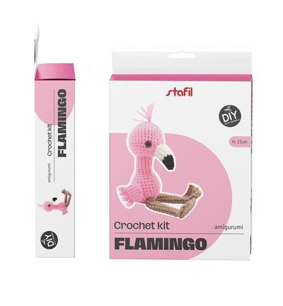 Amigurumi Crochet Kit, Flamingo