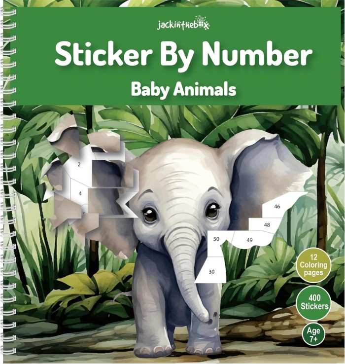 Sticker By Number  – Kids – Baby Animals