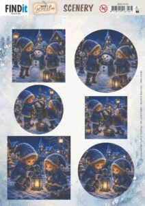 Scenery Push out - Berries Beauties - Blue Christmas Elfs 1