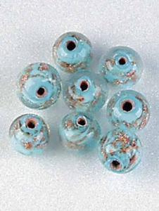 H&CFun 11809-0801 Glaskralen Handgemaakt Turquoise