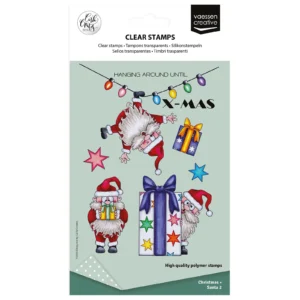 Vaessen Creative • Clear Stamps by Carla Creates Christmas Santa 2 (10 delig)