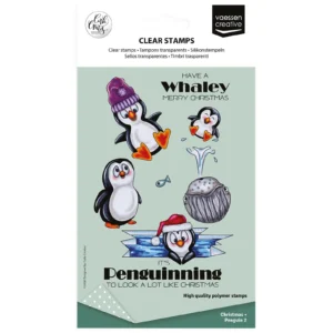 Vaessen Creative • Clear Stamps by Carla Creates Christmas Penguin 2 (13 delig)