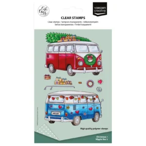 Vaessen Creative • Clear Stamps by Carla Creates Christmas Hippie Bus 1 18 delig