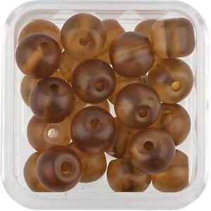 Hobby & Crafting Fun - Glaskralen Rond 6mm - Bruin mat