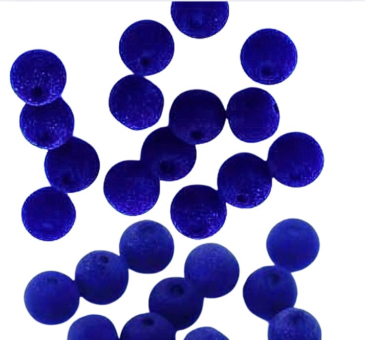 Hobby & Crafting Fun - Glaskralen Rond 6mm - Blauw/Paars Mat - Afbeelding 2