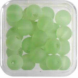 Hobby & Crafting Fun - Glaskralen Rond 6mm - Licht groen mat