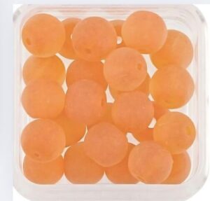 Hobby & Crafting Fun - Glaskralen Rond 6mm - Oranje mat