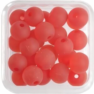 Hobby & Crafting Fun - Glaskralen Rond 6mm - Rood mat