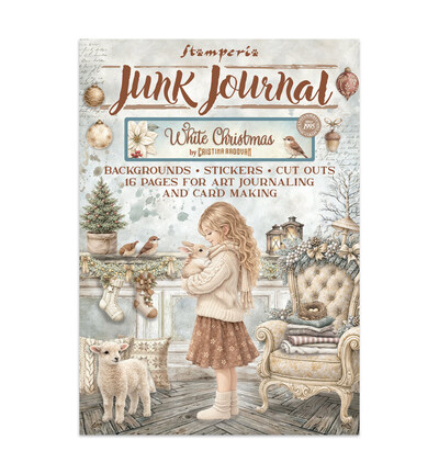 Stamperia White Christmas – Printed Art Junk Journal stickers, cut-outs, backgrounds for Art and Craft