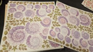 ** -72%** OP = OP Scrappapier  Roll up flowers Purple - 30.5x30.5cm