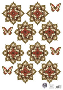 Fairybells combi knipvel voor pop-up en decoupage - herfstbloem groen