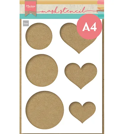 Marianne D Mask Stencil - A4 Cirkels & harten PS8115