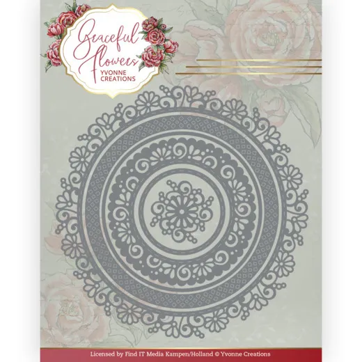 Snijmal Graceful Circle- Graceful Flowers - Yvonne Creations
