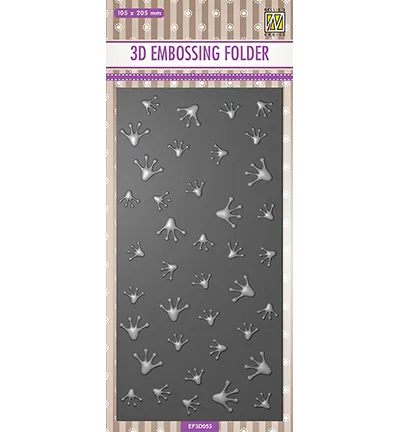 3D Emb. folder – Slimline Kikker pootafdrukken -Nellie’s Choice