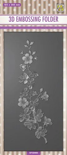 Nellie’s Choice 3D Emb. folder – Slimline bloesem
