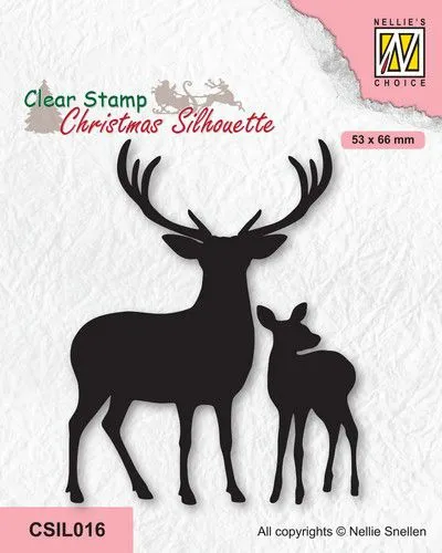 Nellie’s Choice Christmas Silhouette Clearstamp – Herten
