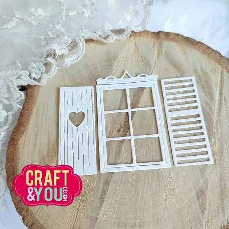 Craft & You Snijmal Window with Shutters - Afbeelding 3